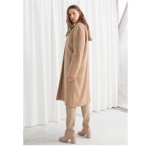 & OTHER STORIES Wool Blend Long Coat Beige Camel 4